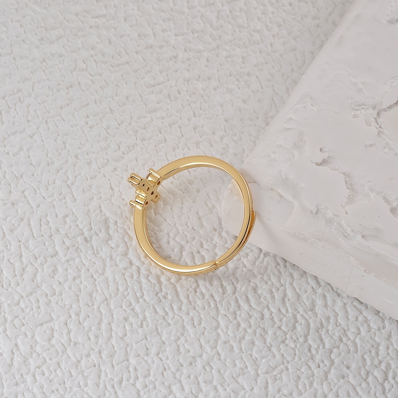 Adjustable Cross Ring with Zirconia Daily Wear Gift Option